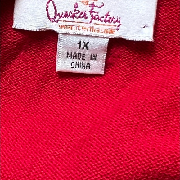 Quacker Factory 1x red sequin zipper cardigan - Picture 5 of 8